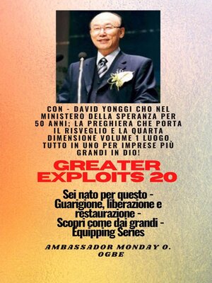 cover image of Grandi imprese--20 Con--David Yonggi Cho Nel ministero della speranza per 50 anni; ..